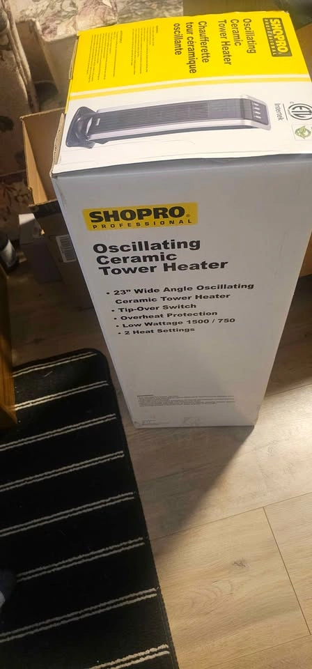 Brand New Shopro 23" Oscillating Ceramic Tower Heater - NIB - photo 5