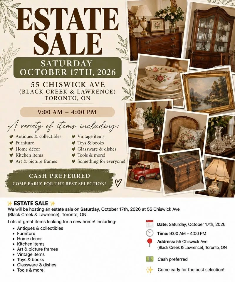 Estate Sale – Antiques, Vintage Furniture, Collectibles