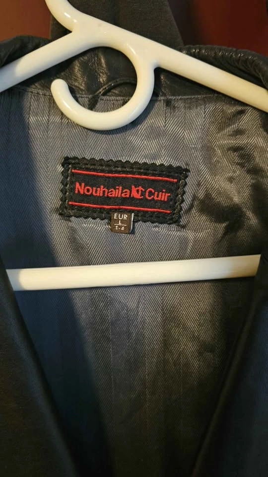 Nouhaila Cuir Women’s Black Leather Car Coat - Size L - photo 2