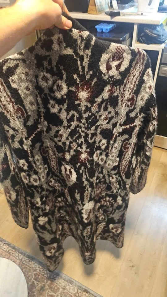 Cleo Patterned Open-Front Knit Cardigan Jacket - Size XS - photo 4