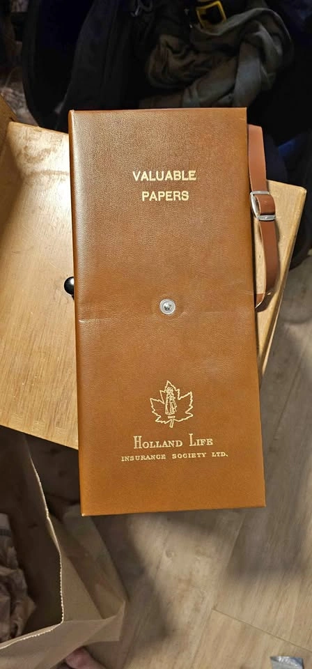 Vintage Holland Life Insurance Society Ltd. Document Wallet