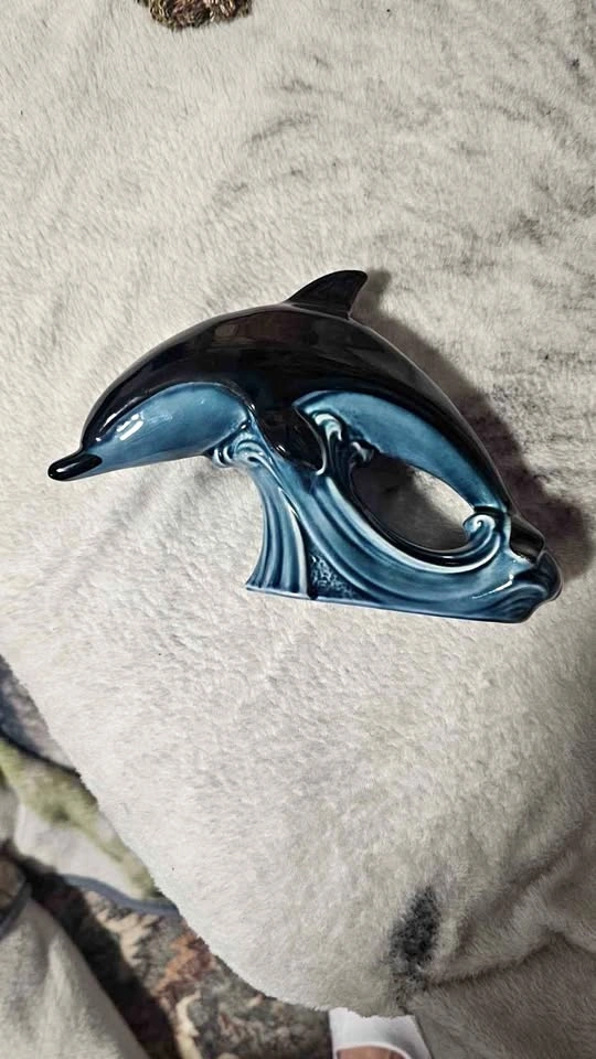 Vintage Poole Pottery Leaping Dolphin Figurine - Made in England