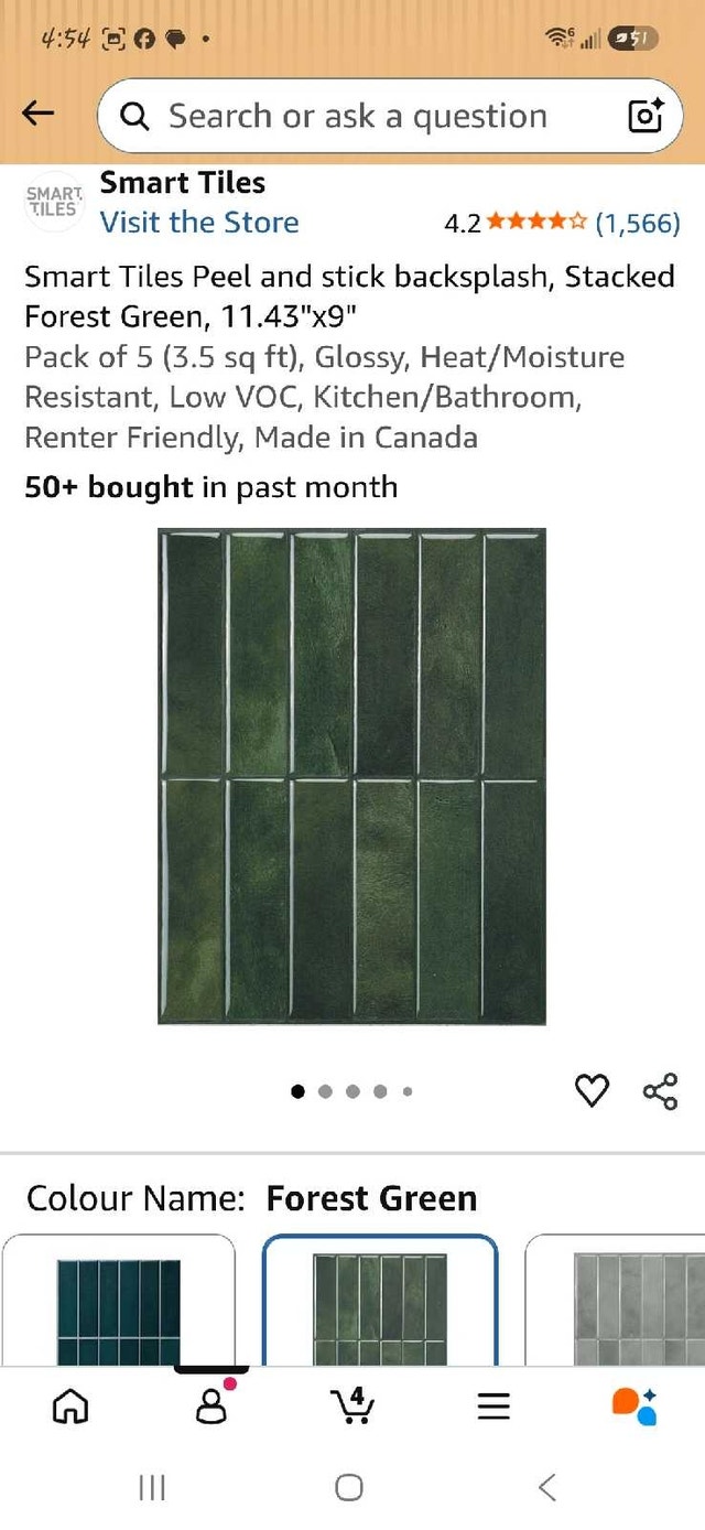 Smart Tiles Peel and Stick Backsplash