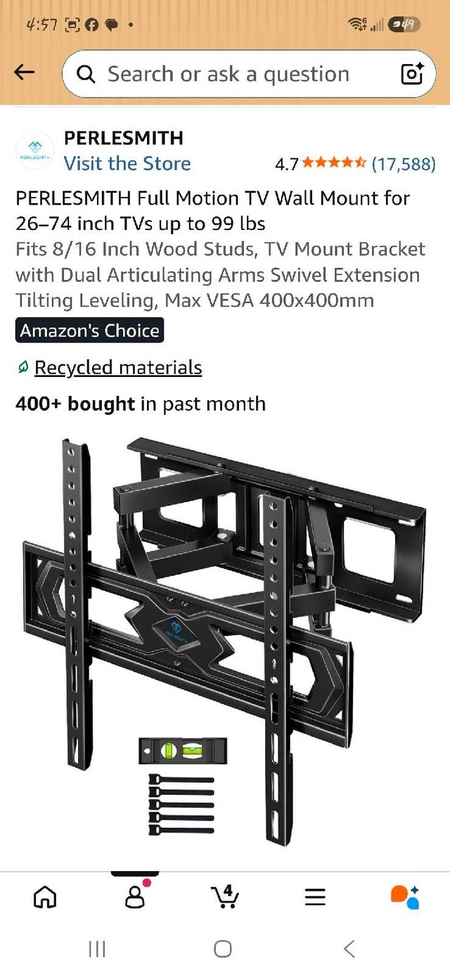 Full Motion TV Wall Mount