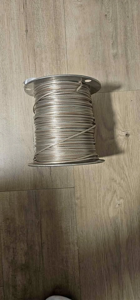 300M (984ft) Bulk Spool 22 AWG 2-Conductor Wire - Clear Jacket