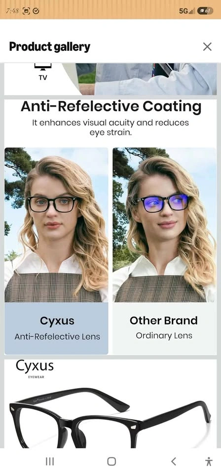 Brand New Cyxus Blue Light Blocking Glasses – 5 Available! - photo 5