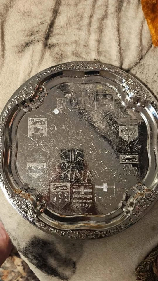 Vintage Mid-Century Chrome Canada Souvenir Tray - photo 2