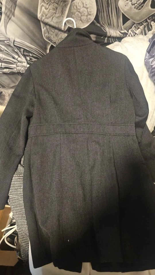 Kensie Charcoal Grey Wool-Blend Peacoat Jacket - Size XL - photo 3