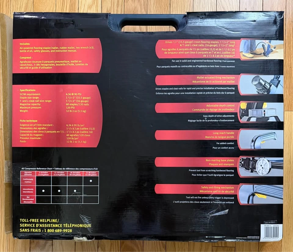 Mastercraft 3-in-1 Air-Powered Flooring Stapler/Nailer - photo 2