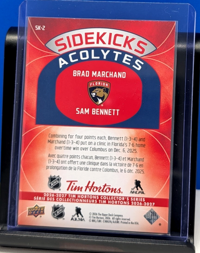 Brad Marchand Sam Bennett 2026-27 Tim Hortons Sidekicks SK-2 - photo 3