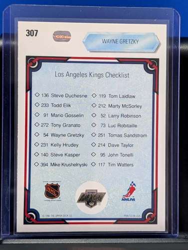 Wayne Gretzky 1990-91 Upper Deck #307 Collector's Choice Kings C - photo 2