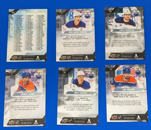 2026-27 Upper Deck MVP Edmonton Oilers Card Lot (6) - photo 2
