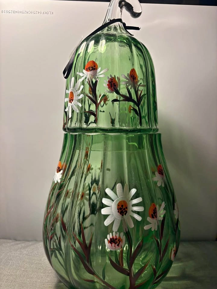 Hand painted pumpkin vase or jar