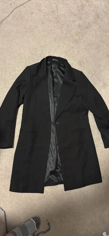 PrettyGarden Black Blazer Coat