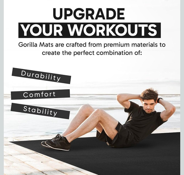 Gorilla Mats Premium Large Exercise Mat – 6' x 4' - photo 4