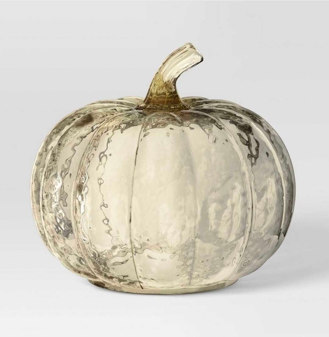 The Threshold Large Glass Decorative Pumpkins (champagne)