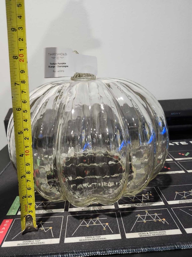 The Threshold Large Glass Decorative Pumpkins (champagne) - photo 4