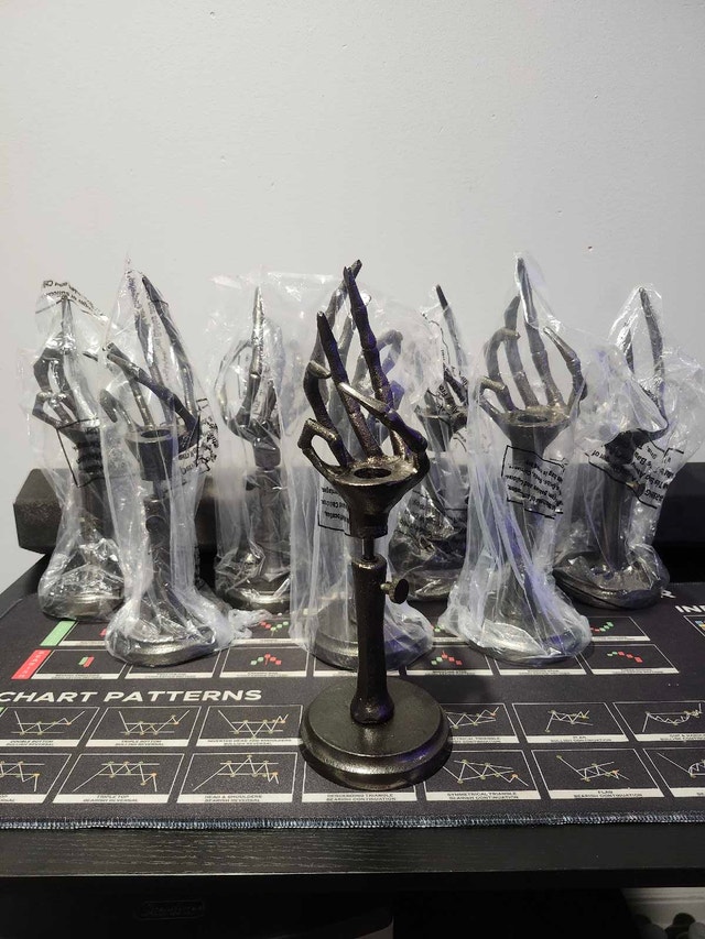 The Threshold Skeleton Hand Taper Candle Holders - photo 2