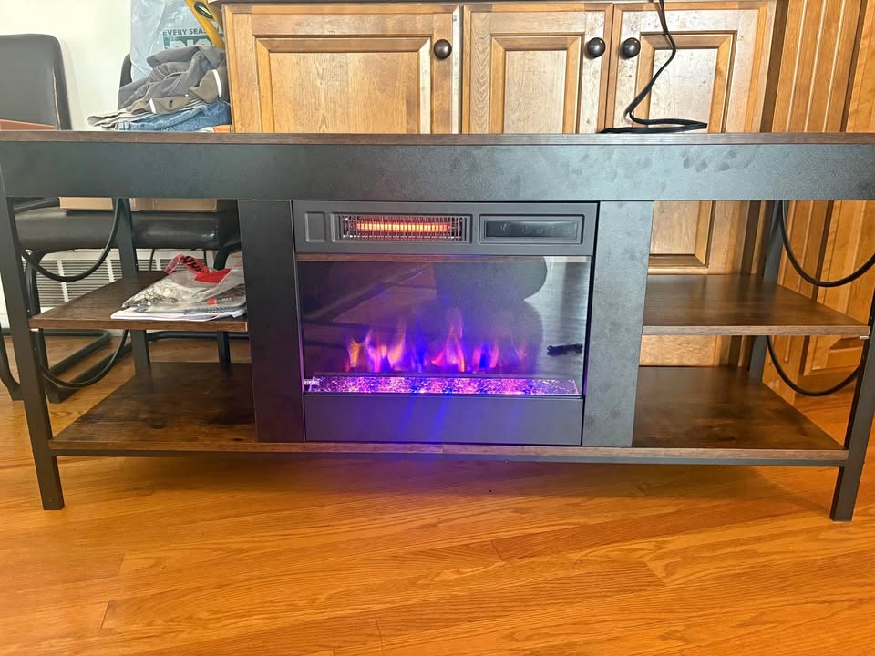 Tv fireplace stand