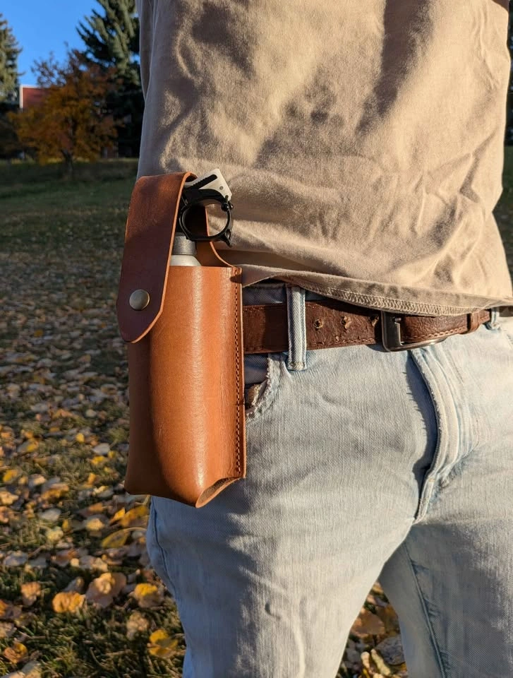 New Handmade Leather Bear Spray Holster - photo 5
