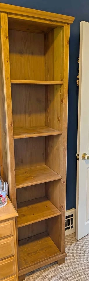 Tall Narrow Solid Wood Bookcase – 77"