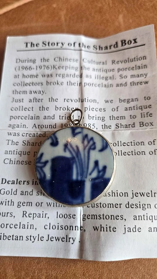 Chinese Cultural Revolution Pottery Pendant