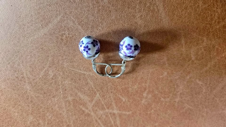Round Cloisonne Earings
