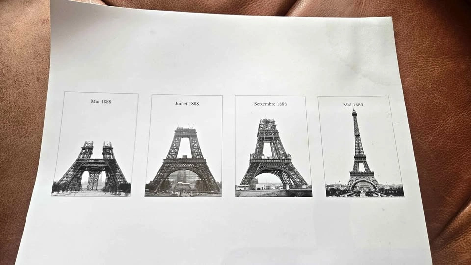 Eiffel Tower Construction Poster