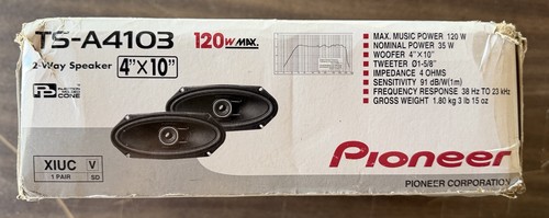 Pioneer TS-A4103 4x10in 2-Way Car Speakers Pair 35W RMS 120W Max - photo 2