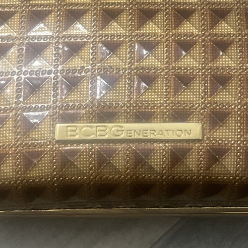 BCBG Brown Gold Textured Formal Glam Mini Purse - photo 3