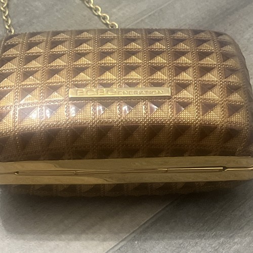 BCBG Brown Gold Textured Formal Glam Mini Purse - photo 5