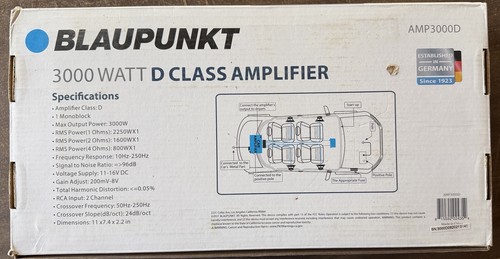 Blaupunkt AMP3000D Mono Class D Car Audio Amplifier 2250W RMS - photo 2