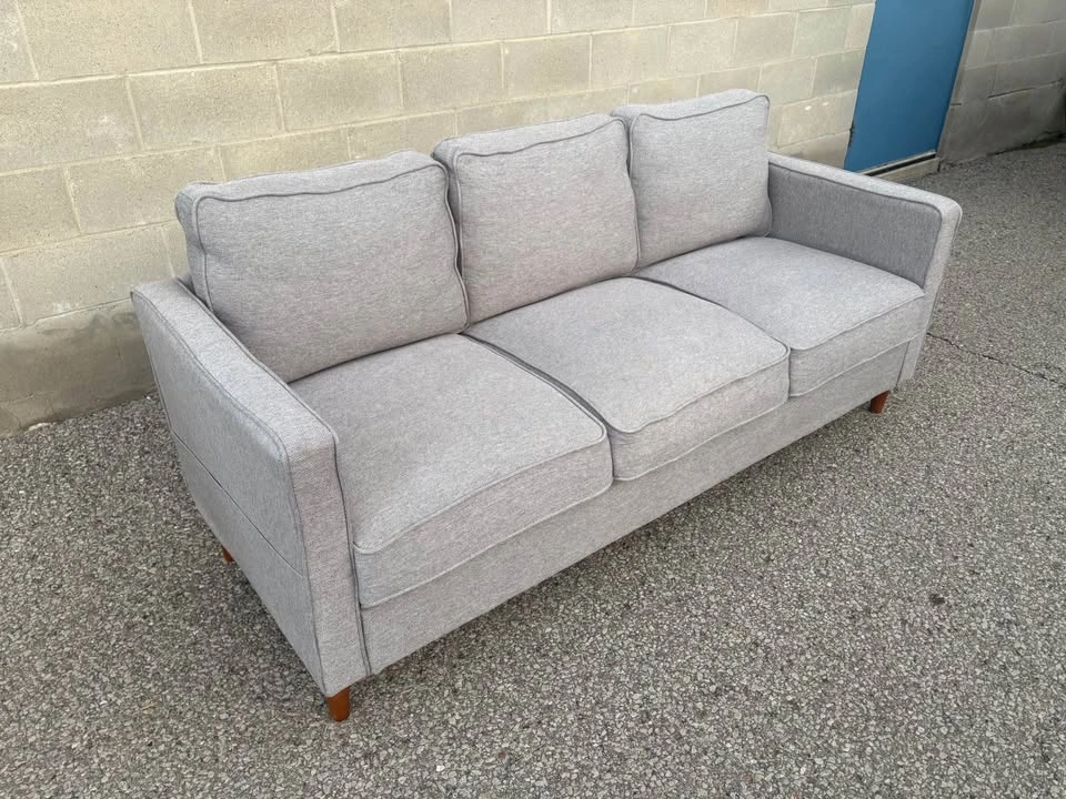 Light Grey 3 Seater Couch - Delivery Available - photo 3