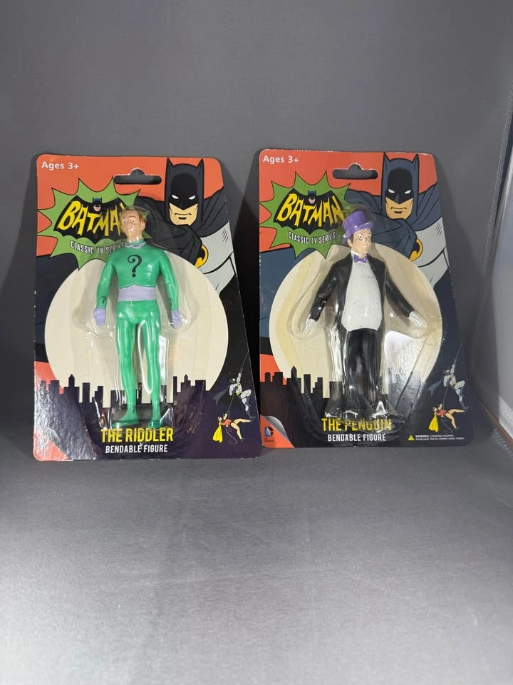 DC Comics Batman Classic TV Series Bendable Figures Lot - photo 2