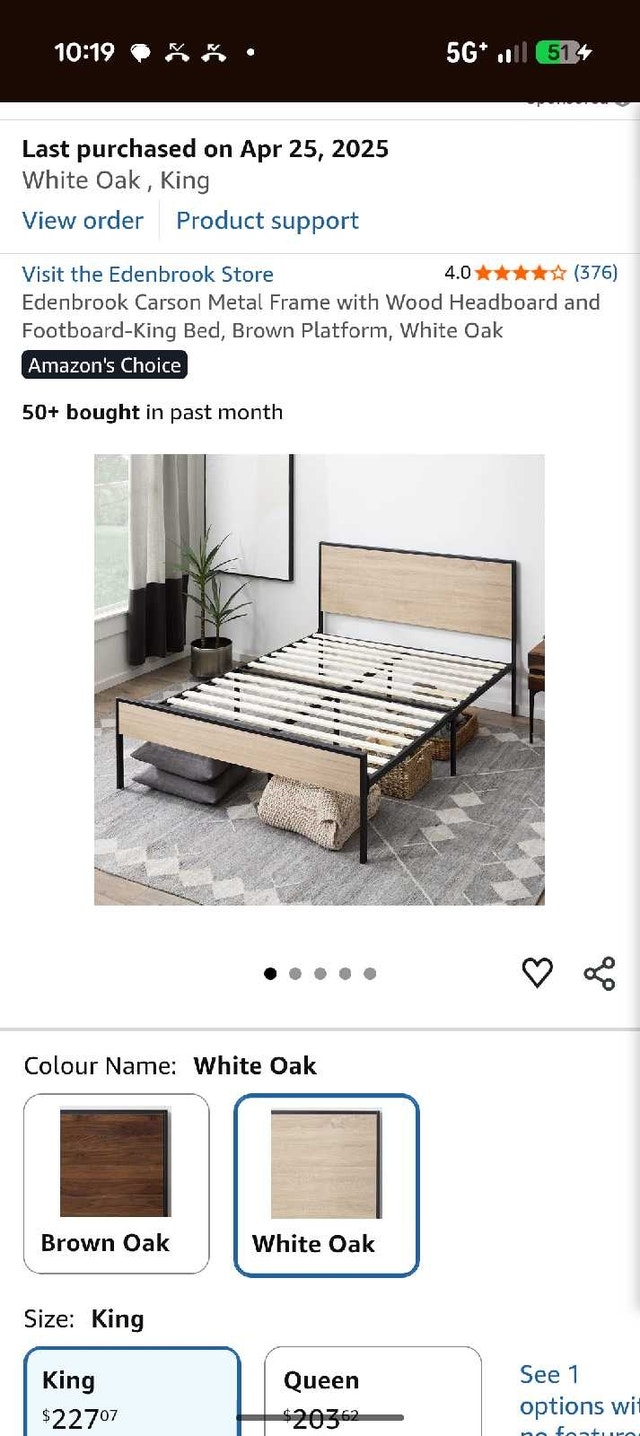 Edenbrook Carson King Bed Frame