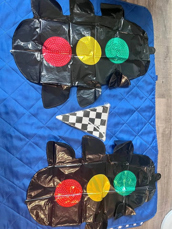 RACE Theme Party Decoration Set – Red, Black & Checkered