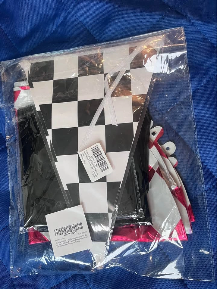 RACE Theme Party Decoration Set – Red, Black & Checkered - photo 5