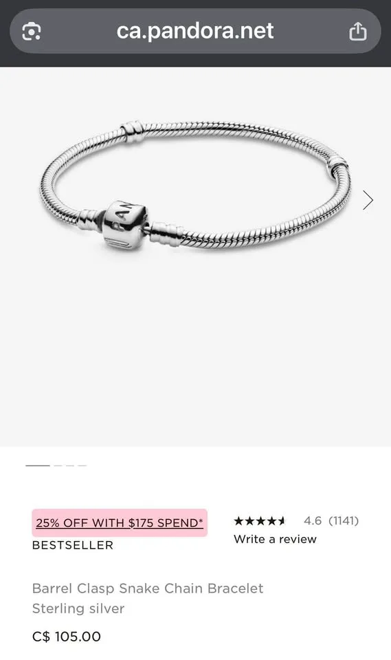 Pandora bracelet-7.9 inches image indicator(9)