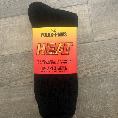 Polar Paws Mens 7-12 Heat Socks Warm Winter Work Casual