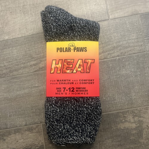 Polar Paws Mens 7-12 Heat Socks Warm Winter Work Casual