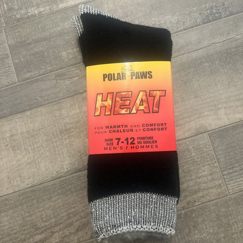 Polar Paws Mens 7-12 Heat Socks Warm Winter Work Casual
