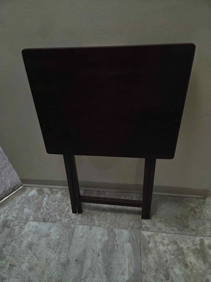Wooden Folding TV Tray Table - photo 2