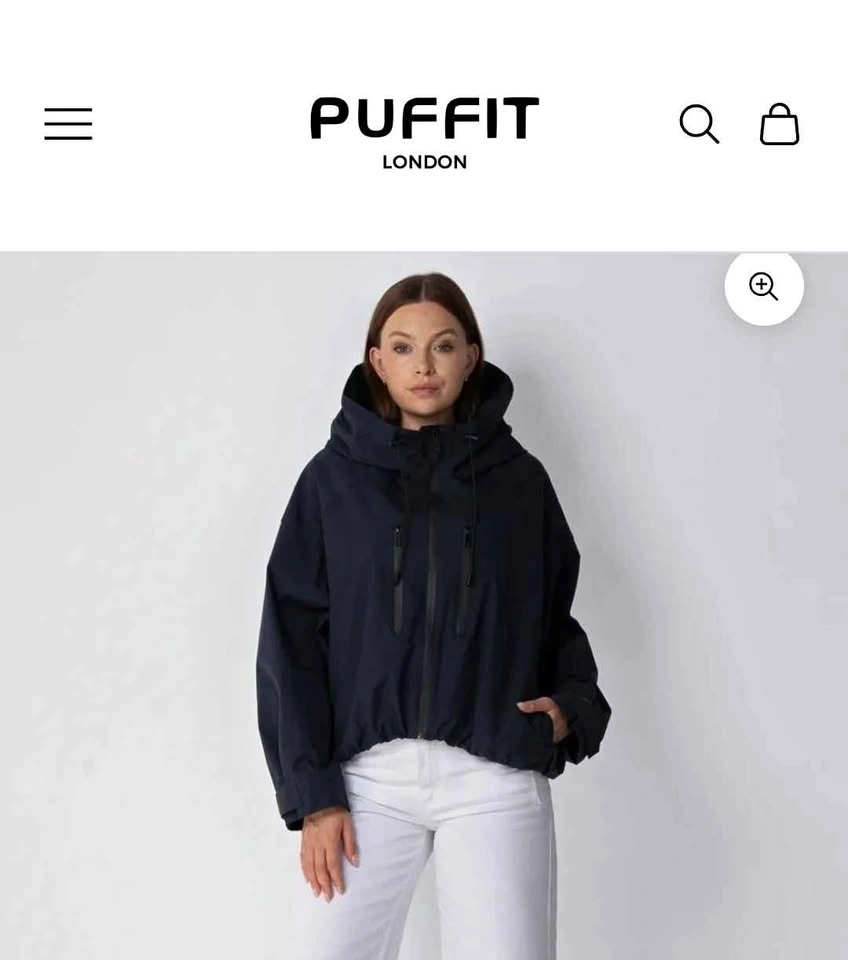PUFFIT black o/s rain jacket