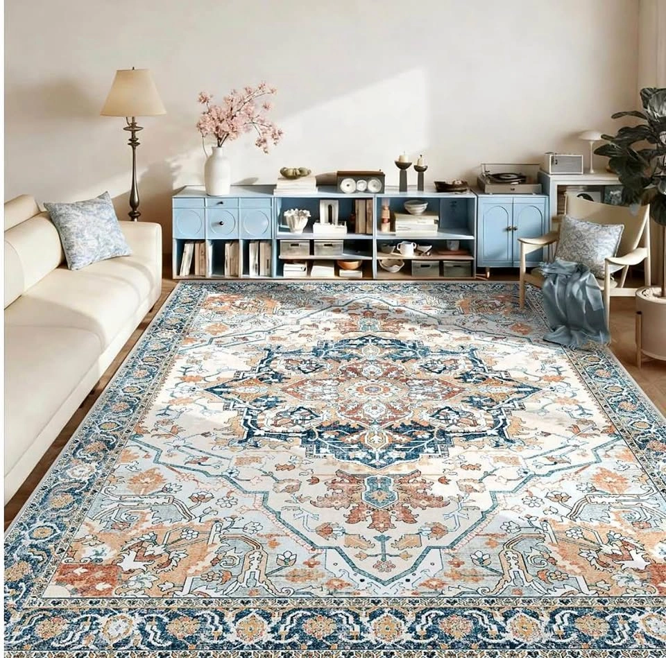 8x10 Washable Non-Slip Vintage Boho Area Rug
