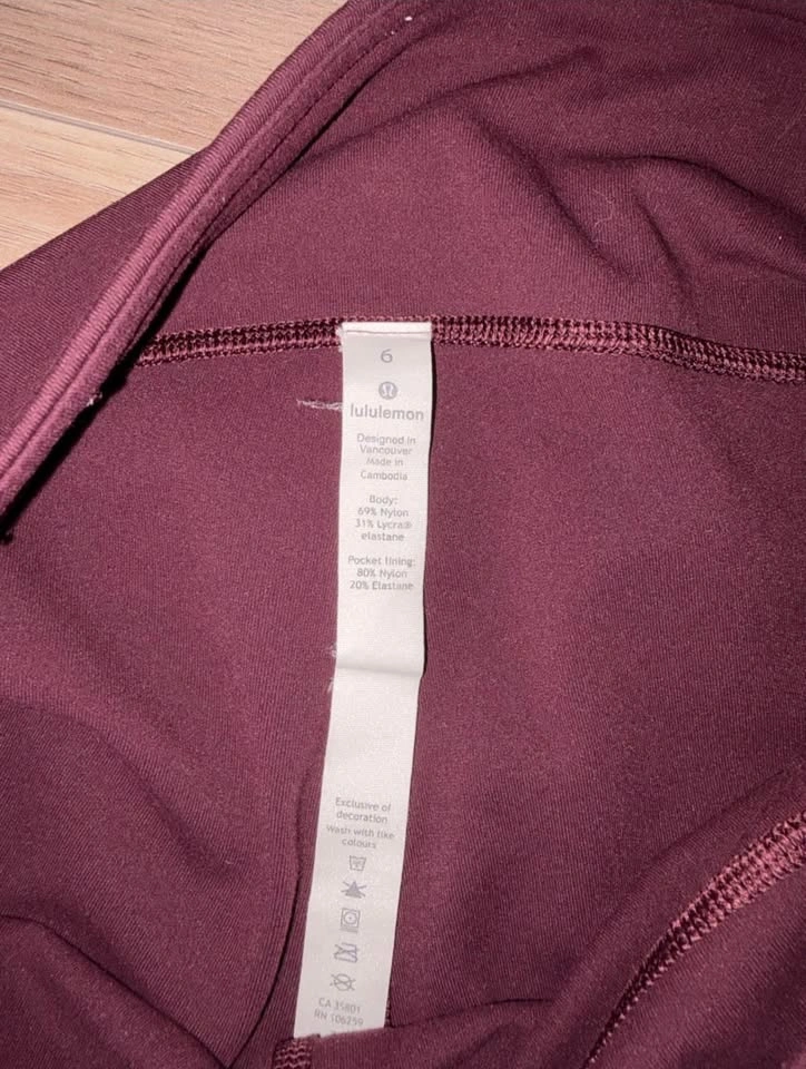 Lululemon Athletica High-Rise Leggings in Burgundy Bay - photo 5