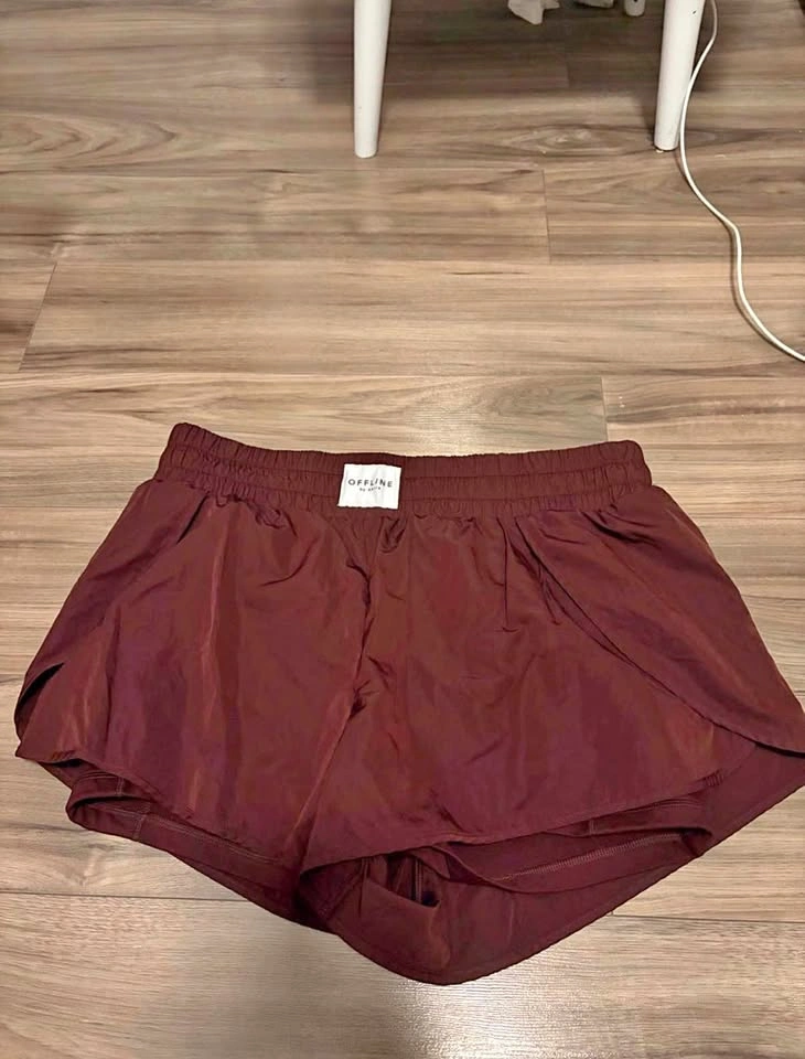Aerie Burgundy Athletic Shorts