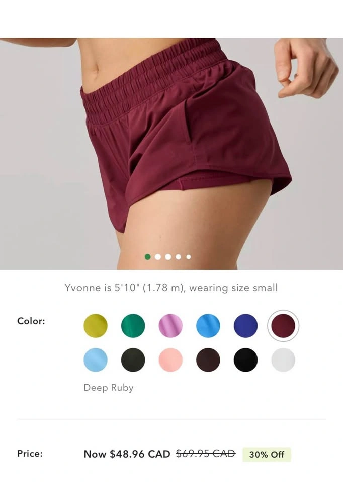Aerie Burgundy Athletic Shorts - photo 2