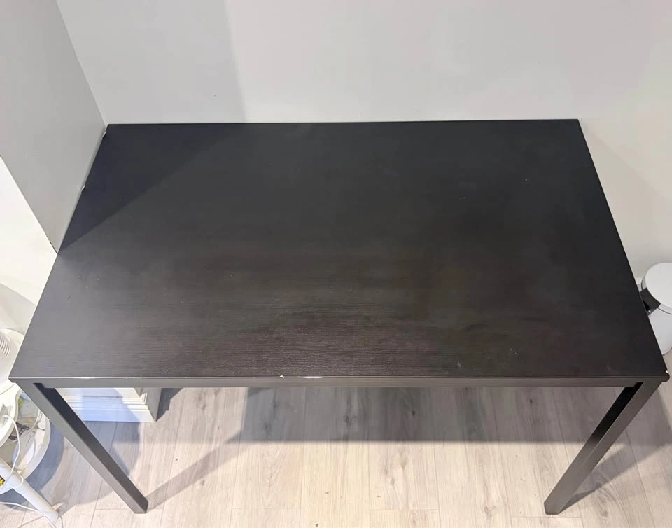 Black Desk / Table, 53" x 26" (Sturdy Metal Frame) - photo 4