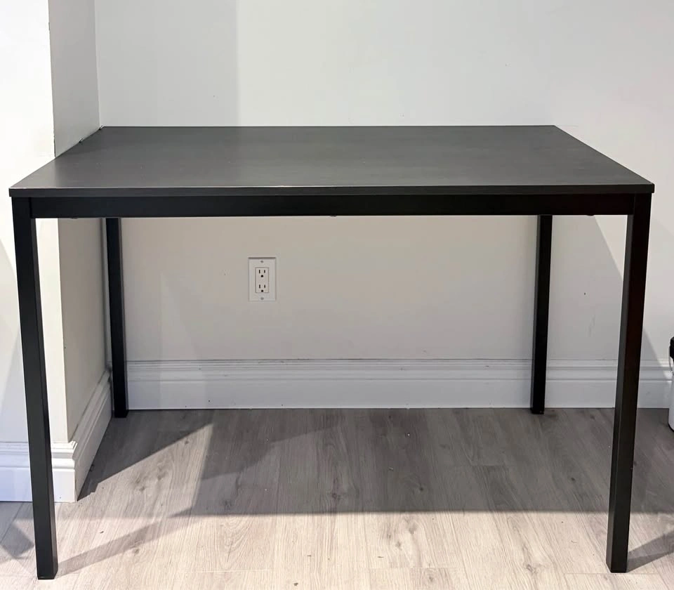 Black Desk / Table, 53" x 26" (Sturdy Metal Frame) - photo 5