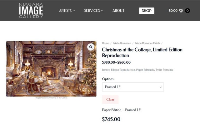 Trisha Romance Christmas at the Cottage Limited Edition Print